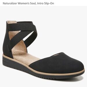 SOUL Naturalizer Intro Black Cross-Strap Flats 8M